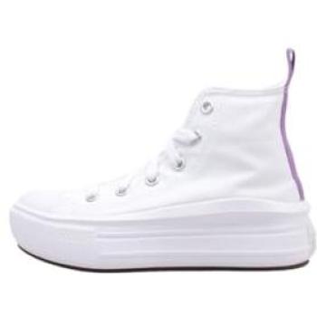 Converse White/Purple Chuck Taylor Move Platform High-Top Kids Shoe (Size 2)