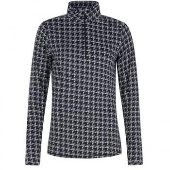 Protest PRTNoon Half Zip Fleecepullover Damen tiefschwarz/weiß