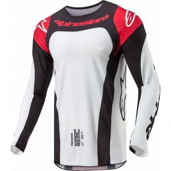 Alpinestars Techstar Ocuri Maillot de motocross Noir Blanc Rouge taille : M