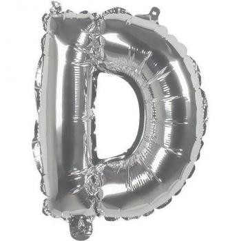 Jubiläumsballon Buchstabe D silber
