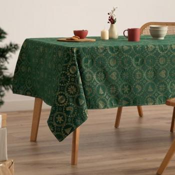 Juego de Colores Navideños: Mantel Verde Gamusi