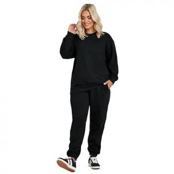 All‑Day Comfort Black Cuff Jogger Set