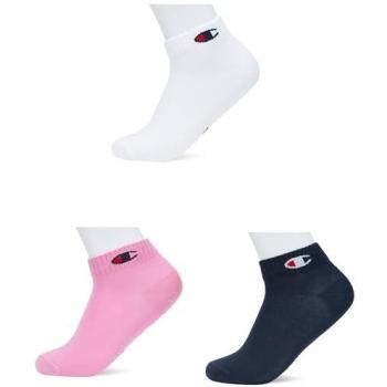 3 Paia Di Calzini Champion Con Logo