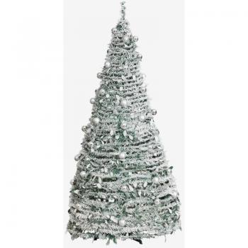 Taimy LED-Faltbaum 210 cm – Grau‑Silber Eleganz
