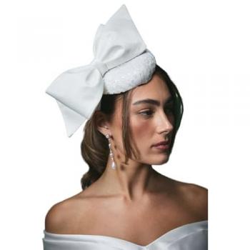 Bridal Lace Fascinator by Lisa Tan in Ivory