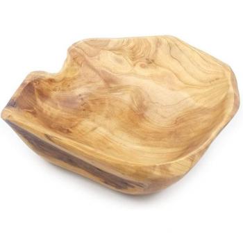 Authentic Hand-Carved Wooden Serving Bowl
