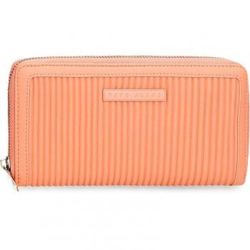 Cartera Pepe Jeans Aurora naranja con cierre de cremallera