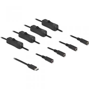 Cavo Power USB‑C 1 m Delock 86802 – Adattatore DC 4×5,5×2,1 mm (Nero)