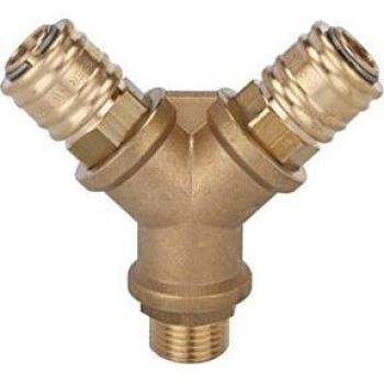 Distributeur Y RIEGLER 3/8’’ double connexion