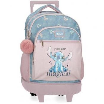 Zaino Junior Disney Stitch Blu con Vari Compartimenti