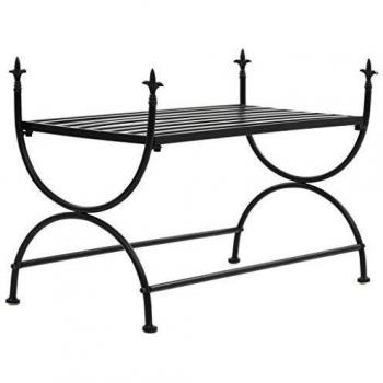VidaXL Bank im Vintage-Stil Schwarz Metall