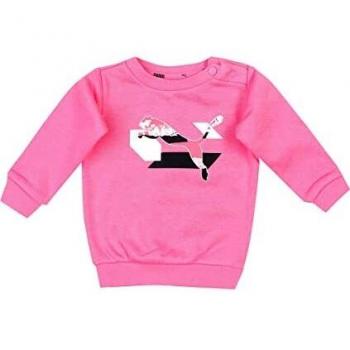 Completo PUMA Minicats Alpha Crew, Rosa e Nero, 74