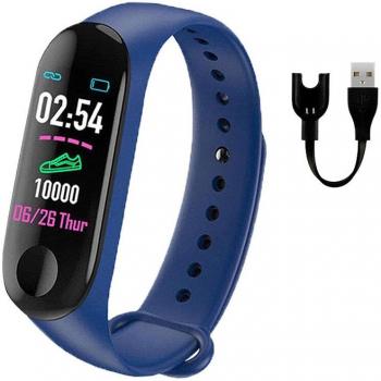 Waterproof Smart Bracelet for Fitness Tracking, Heart Rate and Blood Pressure Monitor, Bluetooth for Android and iOS