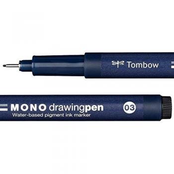 Tombow Marker MONO – drawing pen (Schwarz, 0.35 mm)