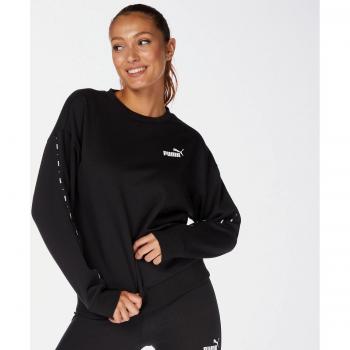 Sudadera Puma Essential Tape Crew Negro Mujer