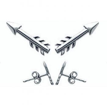 Elegant Silver Arrow Earrings