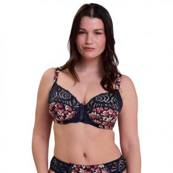 Corsetière Amélie Bleu Motif Imprimé