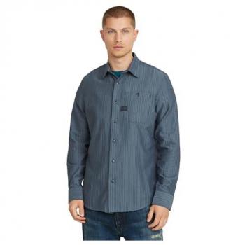 Camisa de Hombre G-Star Bristum 2.0 Slim Manga Larga Azul