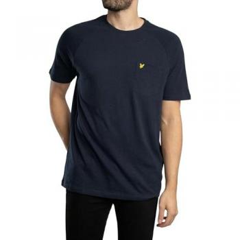 T-shirt Lyle & Scott bleu à manches raglan