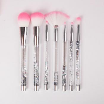 7pcs Glitter Makeup Brush Set for Blending and Foundation