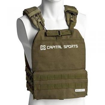 Capital Sports Veste Lestée Battlevest 2.0 – 17,5 lb en vert olive
