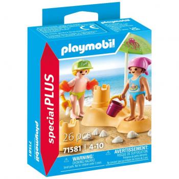 PLAYMOBIL Special Plus 71581 Kinder mit Sandburg und Strandspielzeug