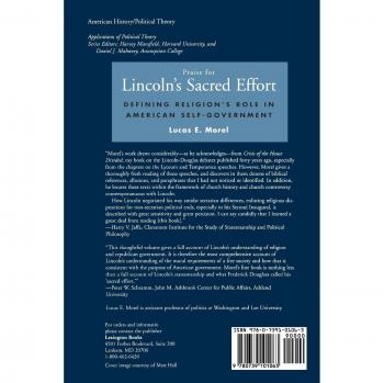 Lincolns Sacred Effort by Morel & Lucas E. & Washington and Lee University & and author of Lincolns Sacred Effort Defining Religions Role in