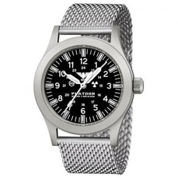 KHS Platoon Solar Meshband Herren‑Armbanduhr (PLASSF.MS)