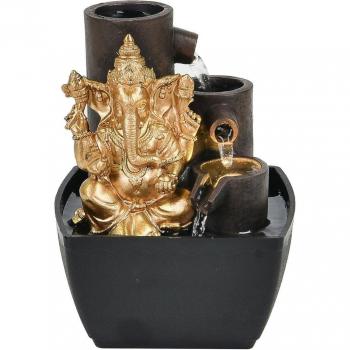 Fontaine Boudha de la Fortune Dorée 18x13x13cm