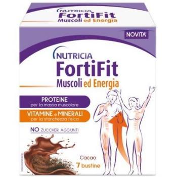 Fortifit Muscoli ed Energia Integratore Gusto Cacao 7 Bustine