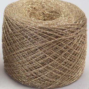 250g Gold Silver Silk Cotton Tubular Yarn for DIY Projects