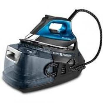 Centro de planchado Rowenta DG9226 Silence Steam Pro de 2800 W, golpe calor, depósito de 1.3 L, suela Microsteam, color azul, silenciosa, función ECO