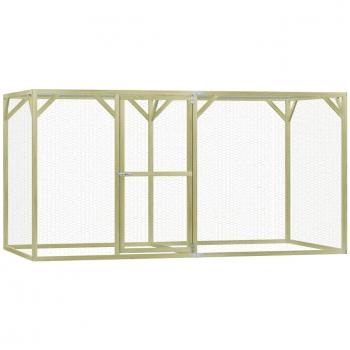 Enclos poulets 3x1,5x1,5 m – Pin traité (VidaXL)