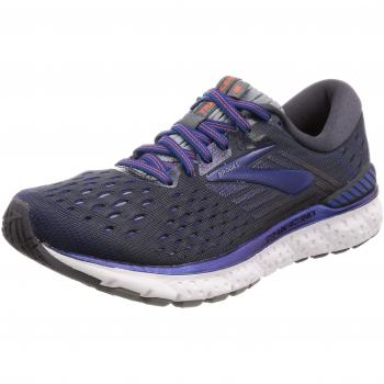 Brooks Herren Transcend 6 Laufschuhe, Grau (Ebony/Blue/Mandarino 092), 47 EU