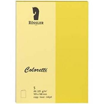 Coloretti A6 hoch Doppelkarte, goldgelb, VE=5 Stück