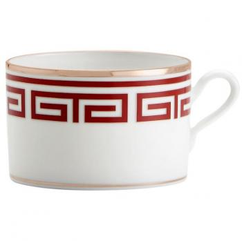 Tazza Richard Ginori Labirinto Scarlatto in porcellana bianco e rosso