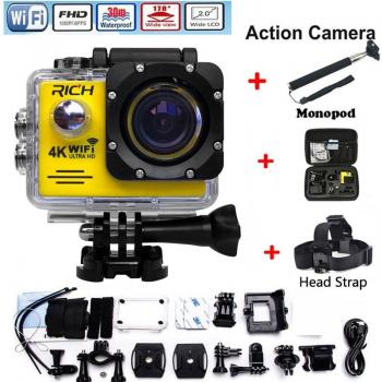 Extreme Sports HD Action Camera, 1080P, Waterproof, WiFi, Extra Accessories Included