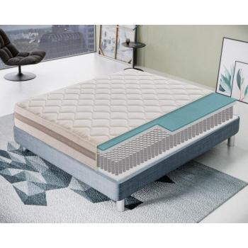 Materasso 120×200 cm con Molle Insacchettate & Memory Foam – 22 cm, Estate/Inverno
