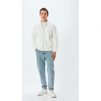 Koton Herren Pullover mit Reißverschluss und Strickmuster
