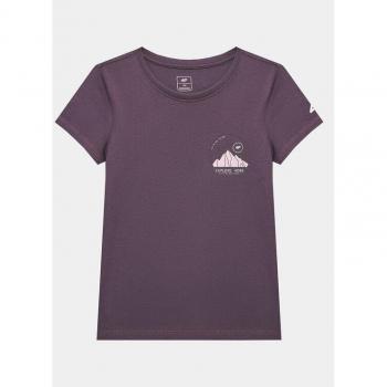 4F Violettes T-Shirt für Freizeit
