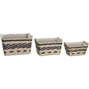 Set di Basket Coloniali DKD Home Decor in Poliestere (38×26×24 cm)