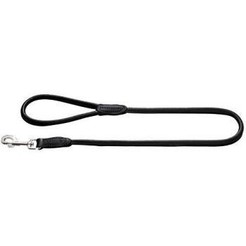 Large Hunter Lead Rope, 10 x100 cm – Soft Nickel (Nappa Black)