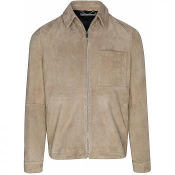 Beige JERSON Herrenlederjacke mit Aufsatzbrusttasche – XL