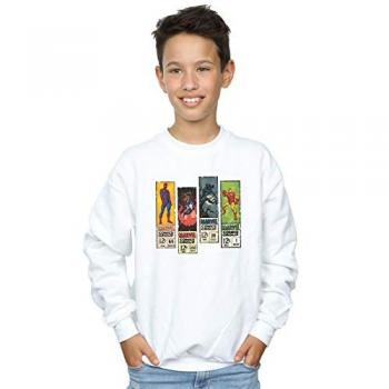 Marvel Junior Comicstrip Sweatshirt 7-8 Jahre (Weiß)