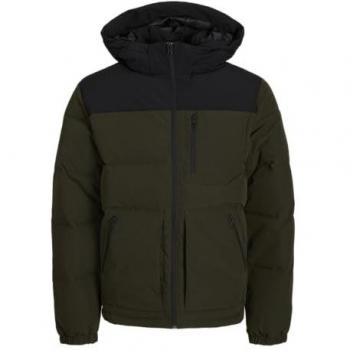 Jack & Jones Plus Size Otto Puffer Jacket with Hood Green 5XL