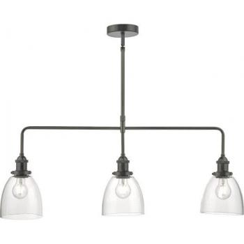 Dar Lighting Arvin 3-Light Ceiling Bar in Antique Chrome