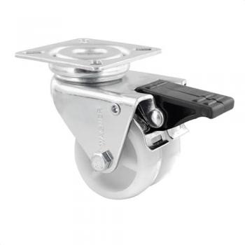 WAGNER ECO Doppel-Lenkrollen 50 mm mit Bremse, Packung mit 4 Stück