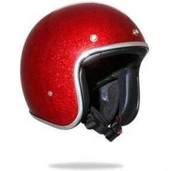 Stormer Metalflake Jet-Helm, zugelassen, Oldschool Chopper Custom Cafe Racer