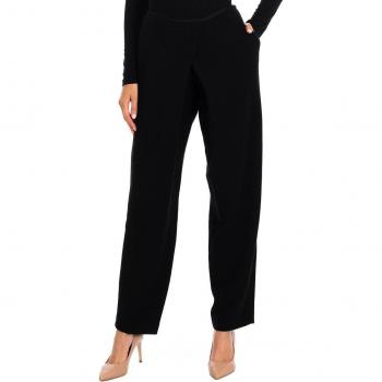 Emporio Armani Women's Black Wide Leg Trousers