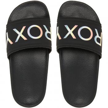 Slippy Roxy Infantil – Sandalias Negras y Rosas, 31 EU